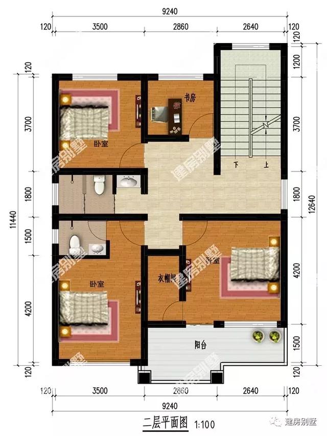 面寬不到10米的兩款三層別墅設(shè)計(jì)圖，不同風(fēng)格，第一款新中式復(fù)古風(fēng)格，非常的華麗。