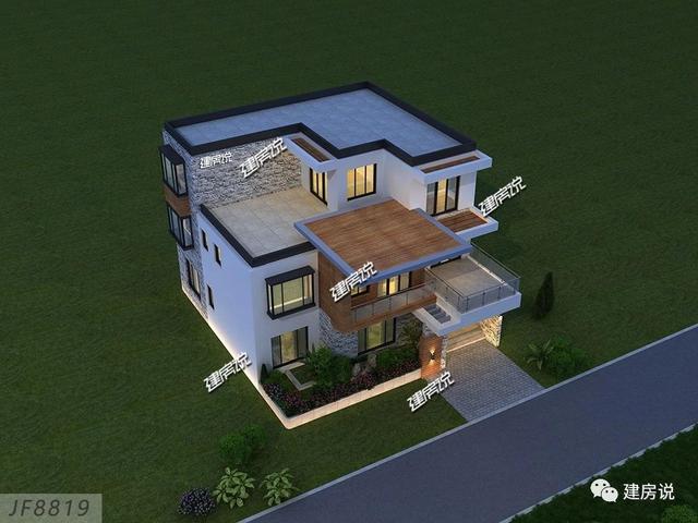 私人定制的三層現代別墅，非常有氣質有格調，建棟在老家絕對萬里挑一。