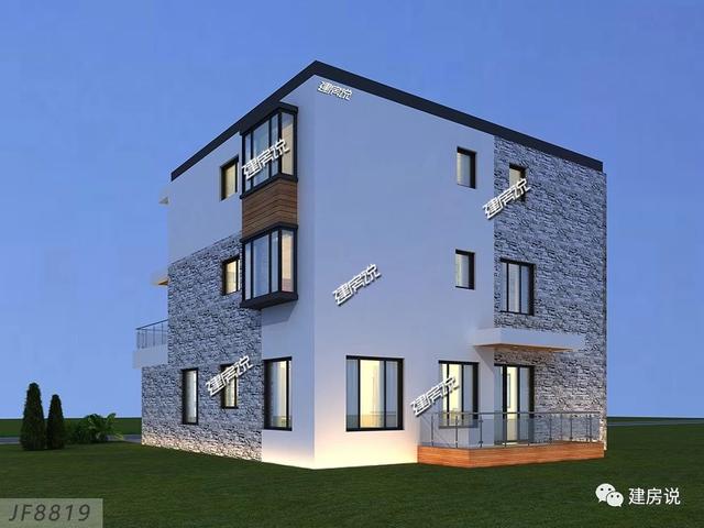 私人定制的三層現代別墅，非常有氣質有格調，建棟在老家絕對萬里挑一。