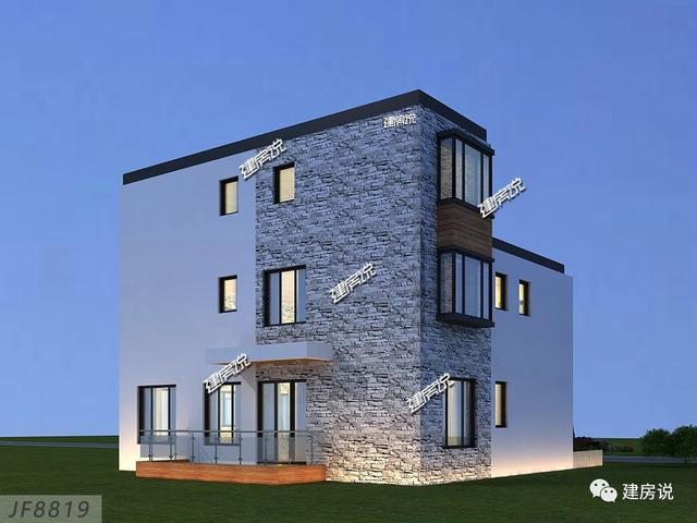 私人定制的三層現代別墅，非常有氣質有格調，建棟在老家絕對萬里挑一。