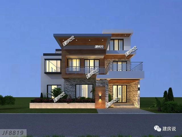 私人定制的三層現代別墅，非常有氣質有格調，建棟在老家絕對萬里挑一。