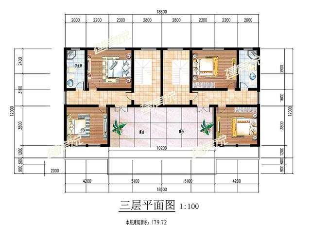 湖南兄弟建三層雙拼戶型設(shè)計(jì)圖，房子蓋好以后，村民都來(lái)串門，美極了！