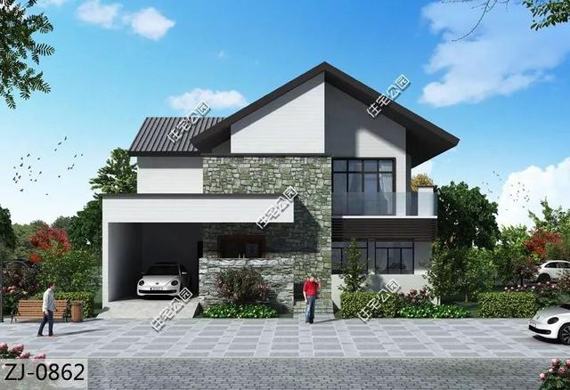 精選22套農村別墅設計圖，帶半開放式車庫，隨便建一棟，十里八鄉的人都繞路來看。