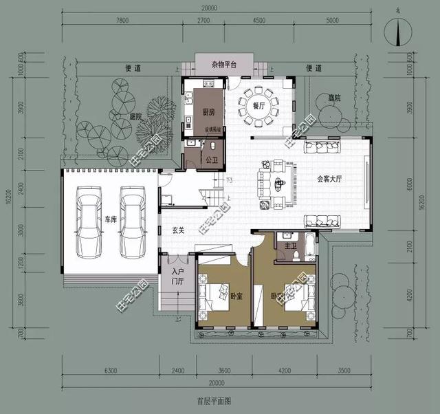 精選22套農村別墅設計圖，帶半開放式車庫，隨便建一棟，十里八鄉的人都繞路來看。
