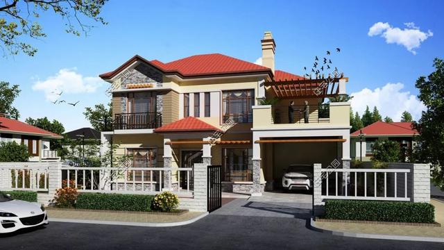 精選22套農村別墅設計圖，帶半開放式車庫，隨便建一棟，十里八鄉的人都繞路來看。