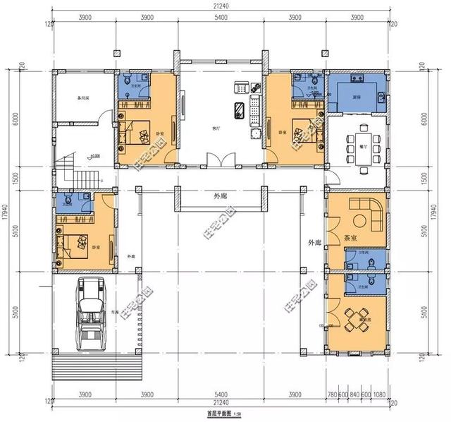 精選22套農村別墅設計圖，帶半開放式車庫，隨便建一棟，十里八鄉的人都繞路來看。