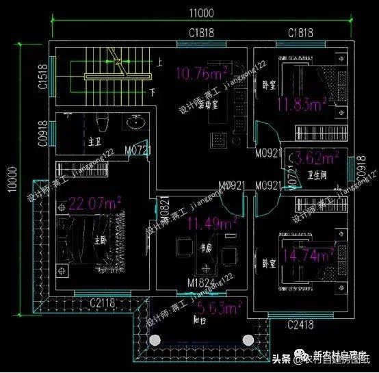 占地110平三款農村自建房，外觀舒適大氣，室內布局也是好戶型，造價也不高。