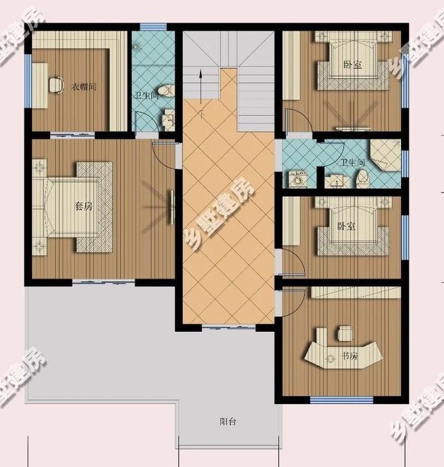 14.7×16.2米三層歐式別墅設計圖，簡約而不簡單，挑空客廳設計，這樣的房子真的美極了