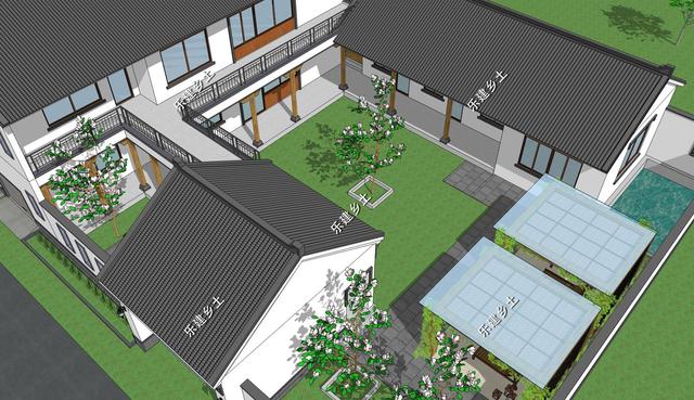 占地327平的中式三合院住宅設計圖，百年傳承，融合創新。