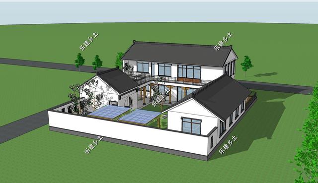 占地327平的中式三合院住宅設計圖，百年傳承，融合創新。