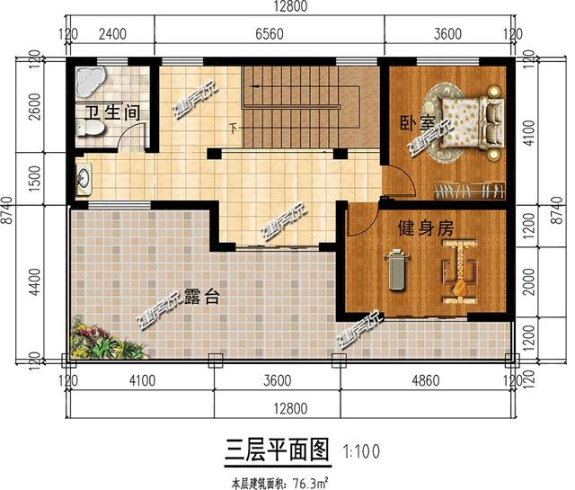 占地134米三層農村自建房，外觀清新靚麗，建棟在老家，絕對氣質凸出。