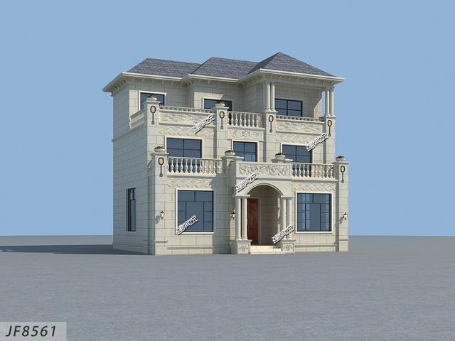 占地134米三層農村自建房，外觀清新靚麗，建棟在老家，絕對氣質凸出。