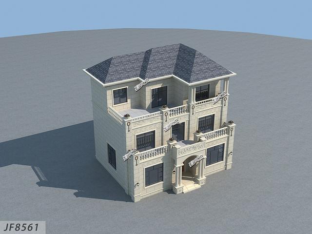 占地134米三層農村自建房，外觀清新靚麗，建棟在老家，絕對氣質凸出。