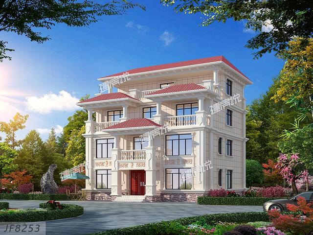 三層農村住宅設計圖，帶火灶，外觀十分漂亮，室內布局實用性強。