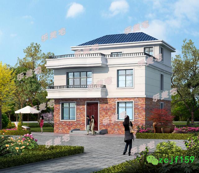 兩棟占地不足100平米的三層自建房，簡單實(shí)用，適合農(nóng)村自建。