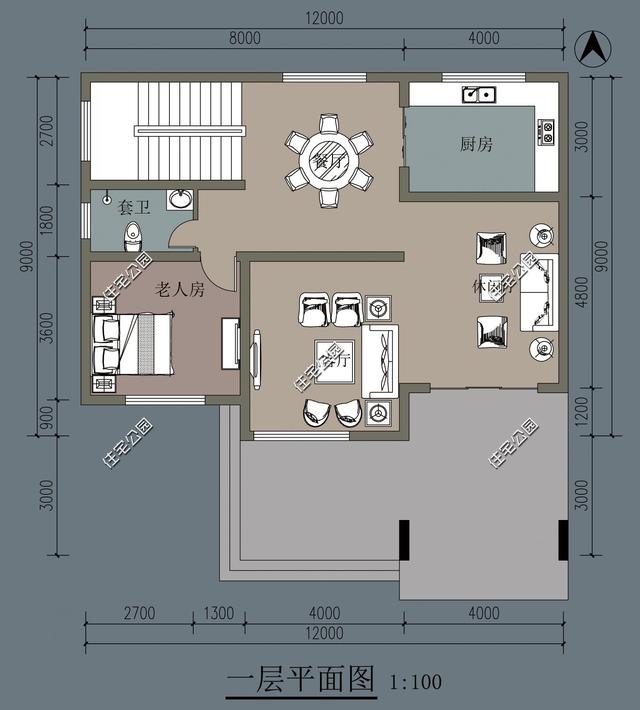 在滿是歐式洋樓的農村里，建一棟這樣的現代風格住宅一定很亮眼！