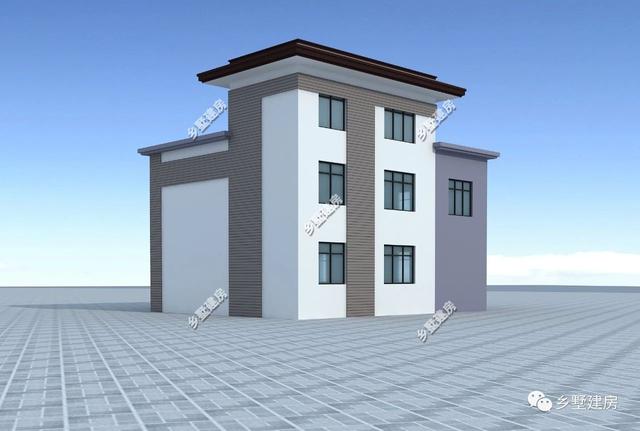 三層現代風農村自建別墅，主體造價只要36萬元，鄰居們都來串門。