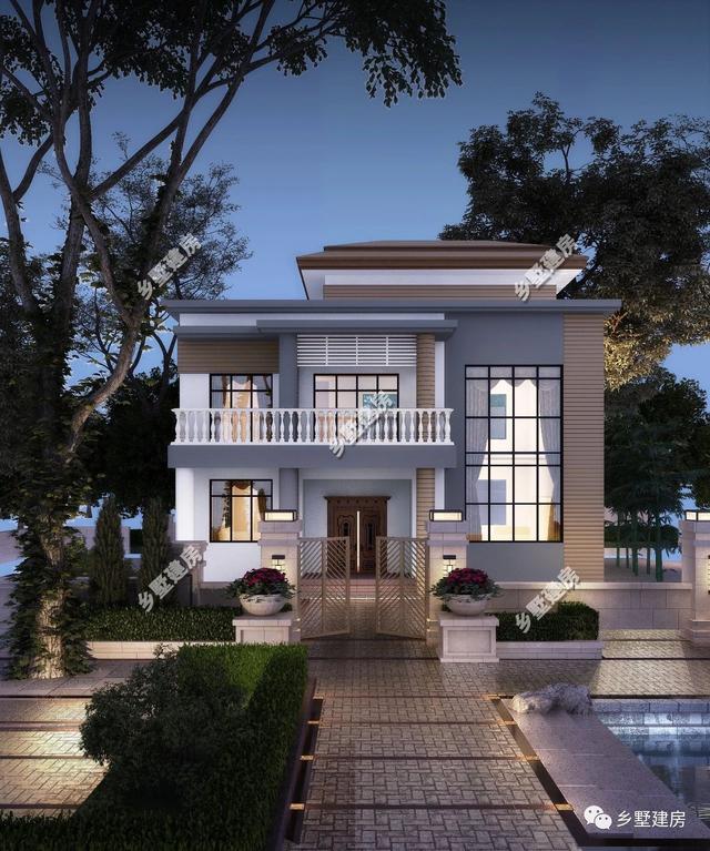 三層現代風農村自建別墅，主體造價只要36萬元，鄰居們都來串門。