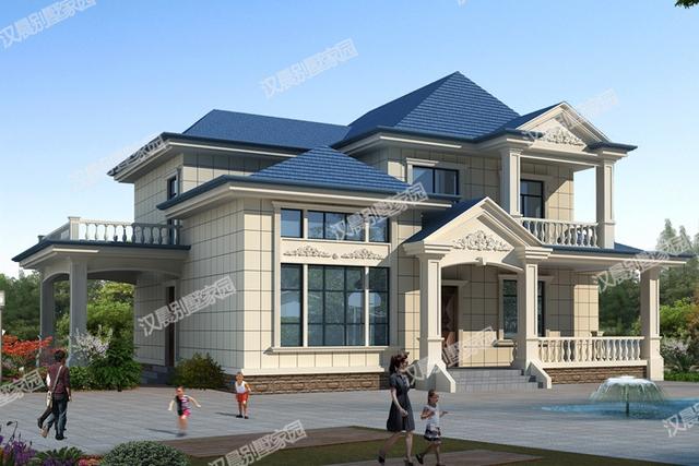 新款二層農(nóng)村小別墅，兩種方案設(shè)計，車庫+堂屋+復(fù)式中空，你喜歡嗎？