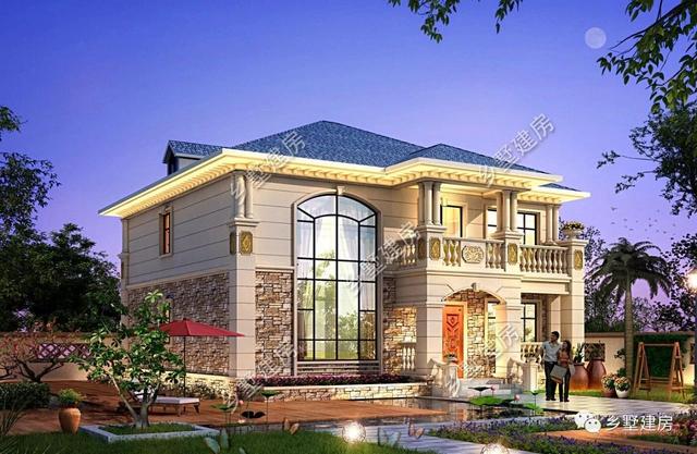 55萬二層歐式別墅設計圖，奢華優雅，美觀實用，真是越看越有韻味！