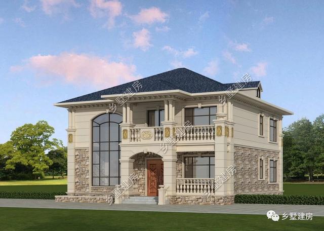 55萬二層歐式別墅設計圖，奢華優雅，美觀實用，真是越看越有韻味！