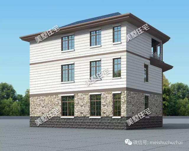 14.4x12.17米三層農村自建房，回家建一棟大氣優雅的別墅，倍有面子。