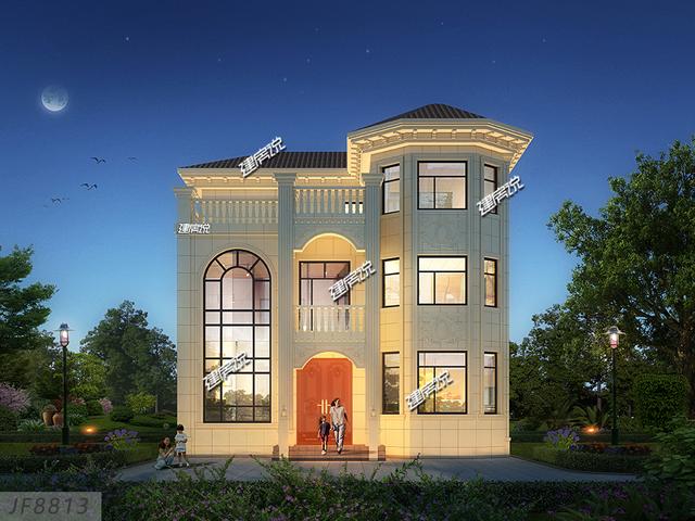 11.16米x11.48米三層農(nóng)村小樓設(shè)計圖，精致漂亮，適合農(nóng)村自建。