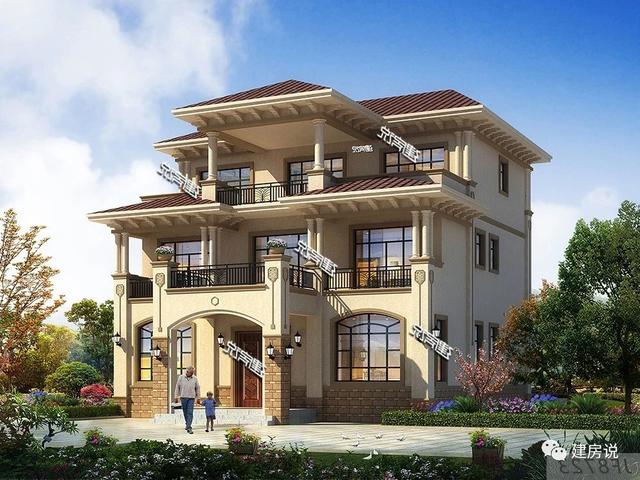 湖南李總私人定制三層別墅設計圖，經典耐看，新年建新房選這款戶型錯不了。