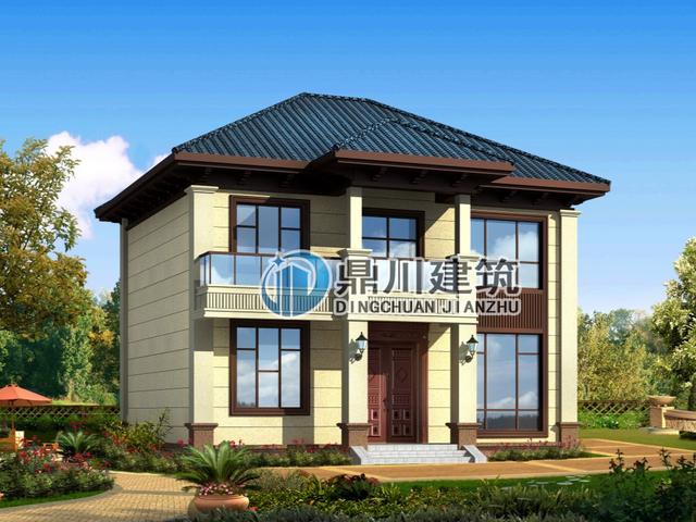 簡單的二層農村自建房，外形別致大氣，在村子里絕對找不到同款。