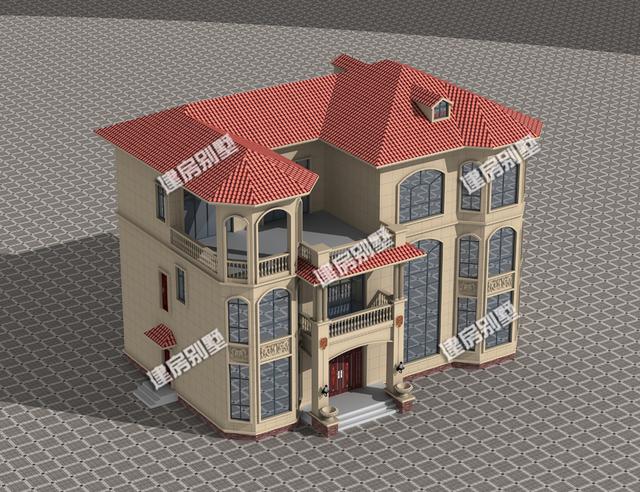 帶涼亭和露臺的三層農(nóng)村自建房，超大堂屋設(shè)計(jì)，一棟四開間，豪華氣派！