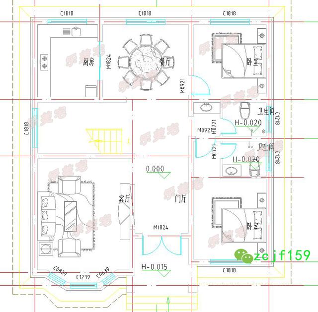 兩層新農村住宅設計圖，占地130平米，內部戶型設計合理，符合年輕人的一款。
