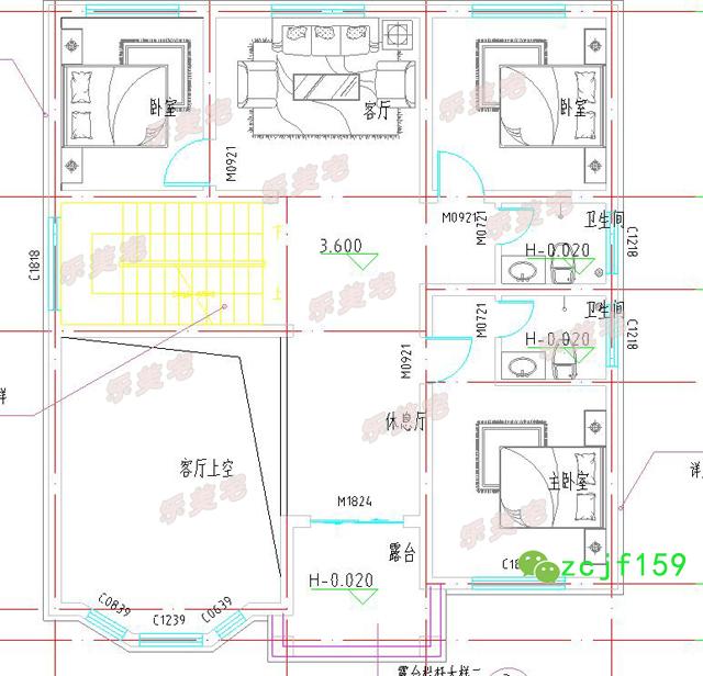 兩層新農村住宅設計圖，占地130平米，內部戶型設計合理，符合年輕人的一款。