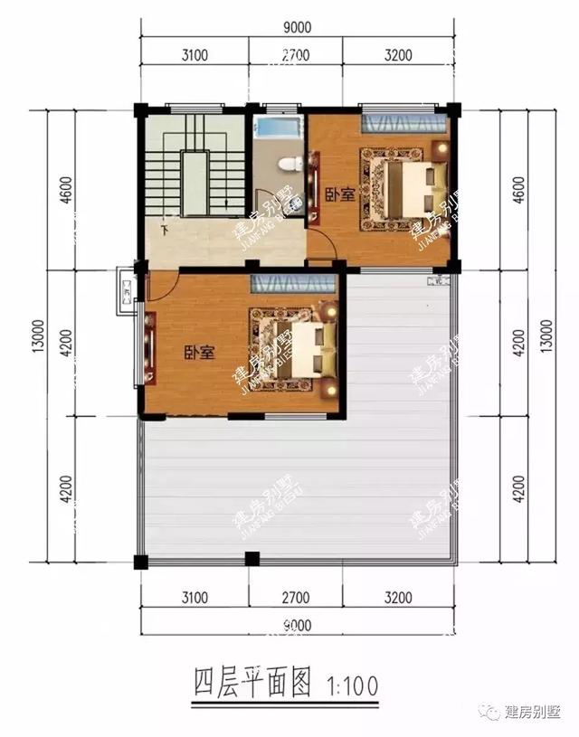9×13米的四層鄉(xiāng)村別墅設(shè)計(jì)圖，大堂屋設(shè)計(jì)，辦喜事擺酒特方便