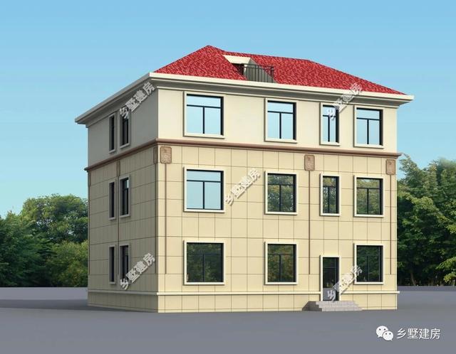 三層歐式農村小別墅設計圖，時尚大氣，多窗設計，建上一棟比城里買房要好太多了！