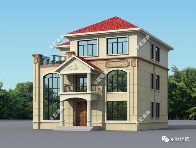 三層歐式農村小別墅設計圖，時尚大氣，多窗設計，建上一棟比城里買房要好太多了！