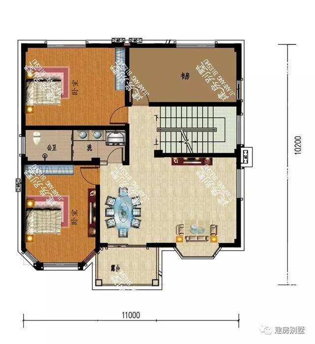 顏值滿分、布局實用的兩棟二層自建房，采用多邊形窗戶設計，住著更舒適。