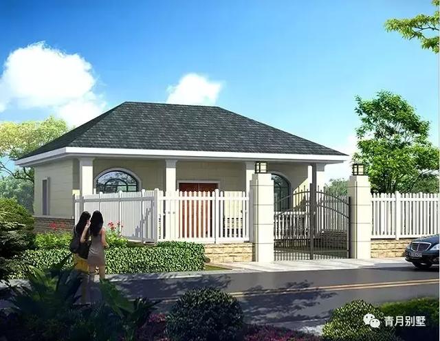 10萬一層別墅設計圖，占地84平，帶院子，非常適合在農村給父母養老居住。