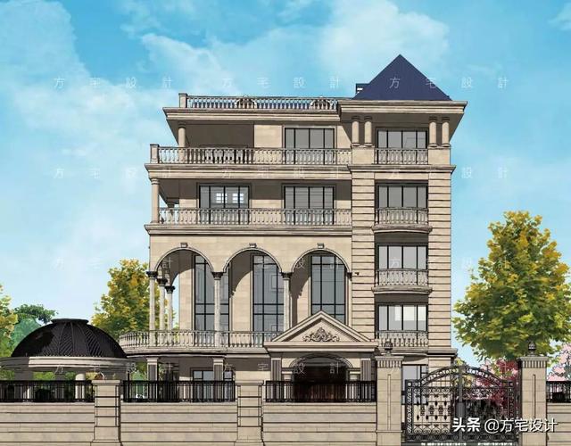 占地270平的五層豪華別墅設計圖，帶效果圖和施工圖。