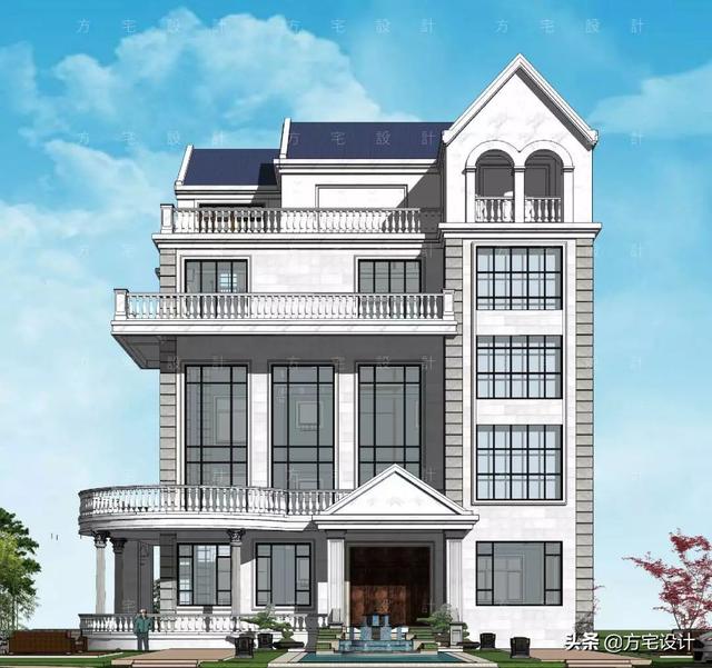 占地270平的五層豪華別墅設計圖，帶效果圖和施工圖。