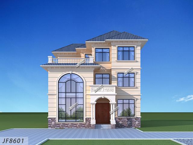 占地134平的三層歐式小樓設(shè)計(jì)圖，據(jù)說(shuō)花了30來(lái)萬(wàn)，建的很驚艷！