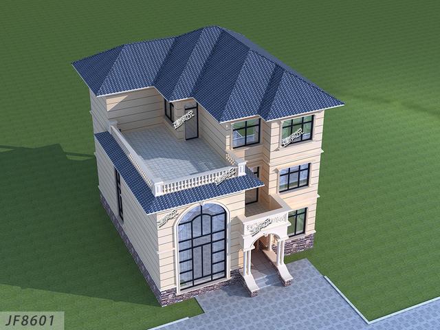 占地134平的三層歐式小樓設(shè)計(jì)圖，據(jù)說(shuō)花了30來(lái)萬(wàn)，建的很驚艷！