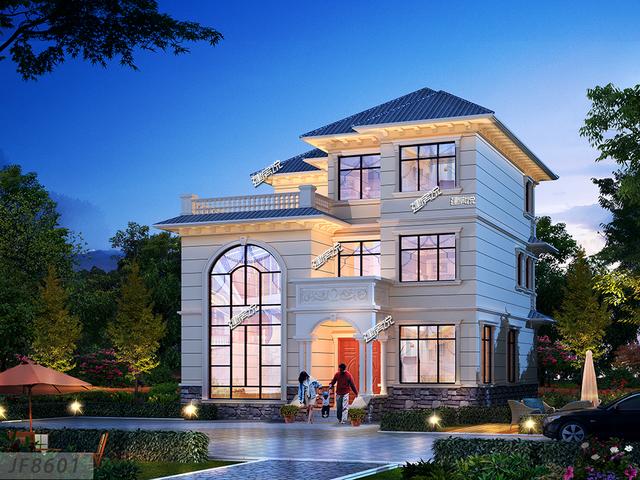 占地134平的三層歐式小樓設(shè)計(jì)圖，據(jù)說(shuō)花了30來(lái)萬(wàn)，建的很驚艷！