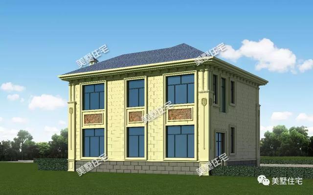 11.24米x10.12米二層小別墅設(shè)計(jì)圖，高貴典雅，內(nèi)配畫室、書房、棋牌室。