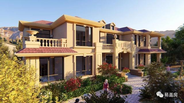 25m×11m二層歐式別墅設計圖，大氣時尚，帶實拍效果圖和圖紙。