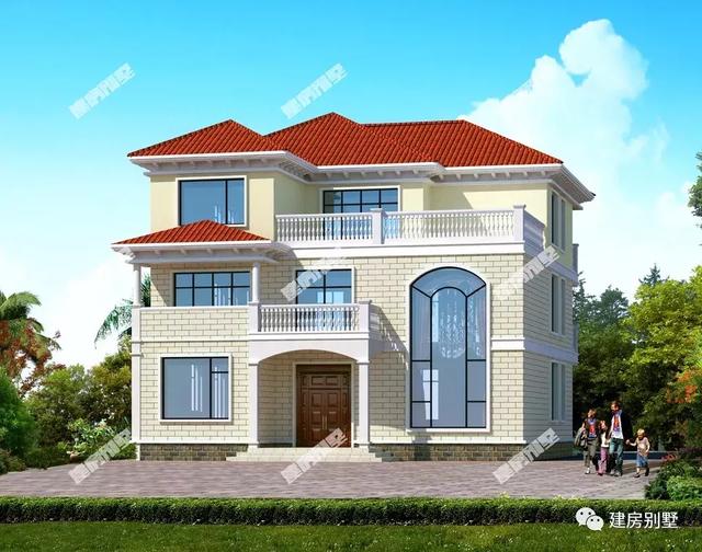 3款面寬都是13米的農村別墅設計圖，兩層三層的都有，造型和布局簡直是一百分。