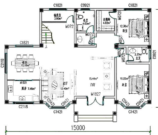 3棟帶車庫(kù)且風(fēng)格也相同的三層別墅，大氣簡(jiǎn)約，你更喜歡哪一款呢？