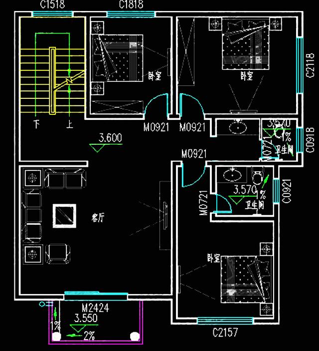 平屋頂三層農村自建房，活動空間大，住得也舒服。