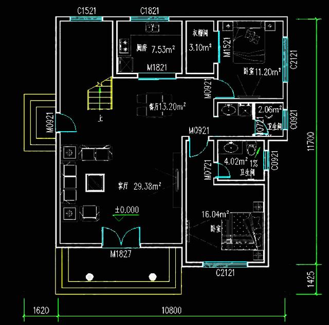 平屋頂三層農村自建房，活動空間大，住得也舒服。