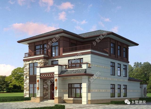 60萬農村三層小別墅設計圖，帶后院，外觀大氣宏偉，時尚大氣，回頭率超高！