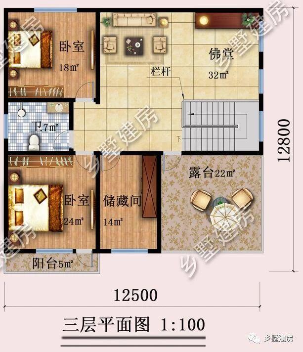 60萬農村三層小別墅設計圖，帶后院，外觀大氣宏偉，時尚大氣，回頭率超高！
